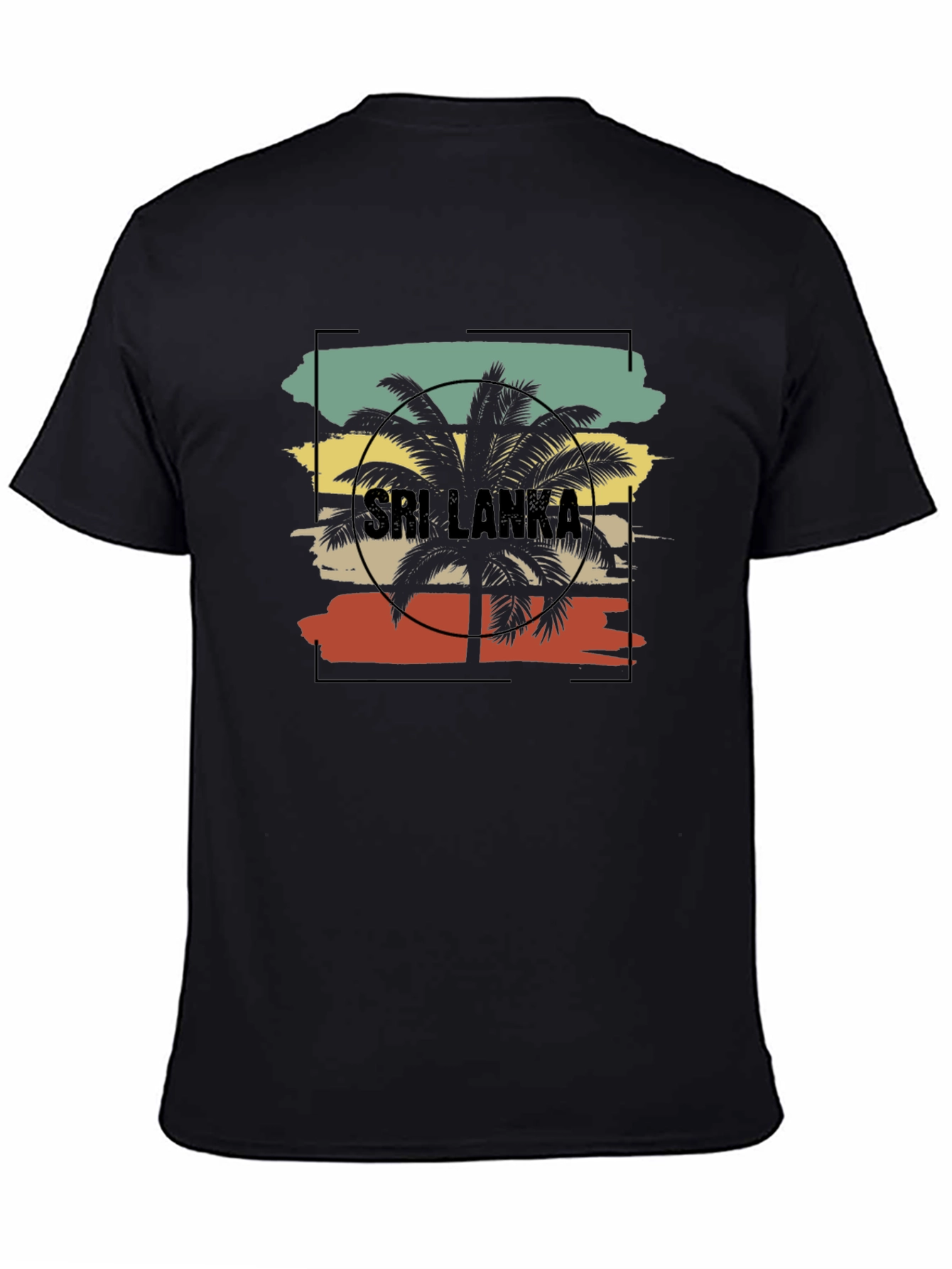 Sri Lanka Palm Tree Graphic Tee - Black