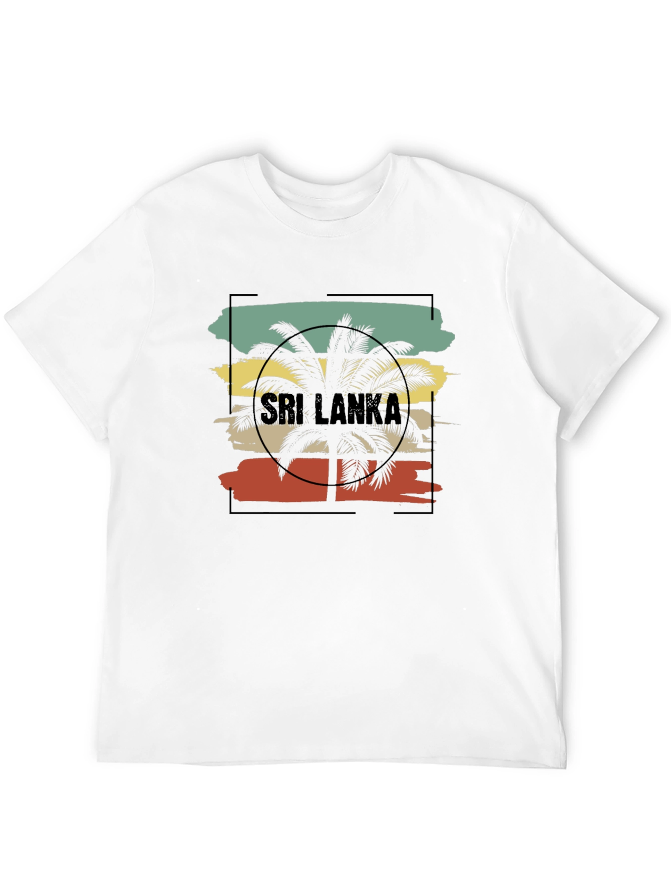 Sri Lanka Palm Tree Graphic Tee - Black