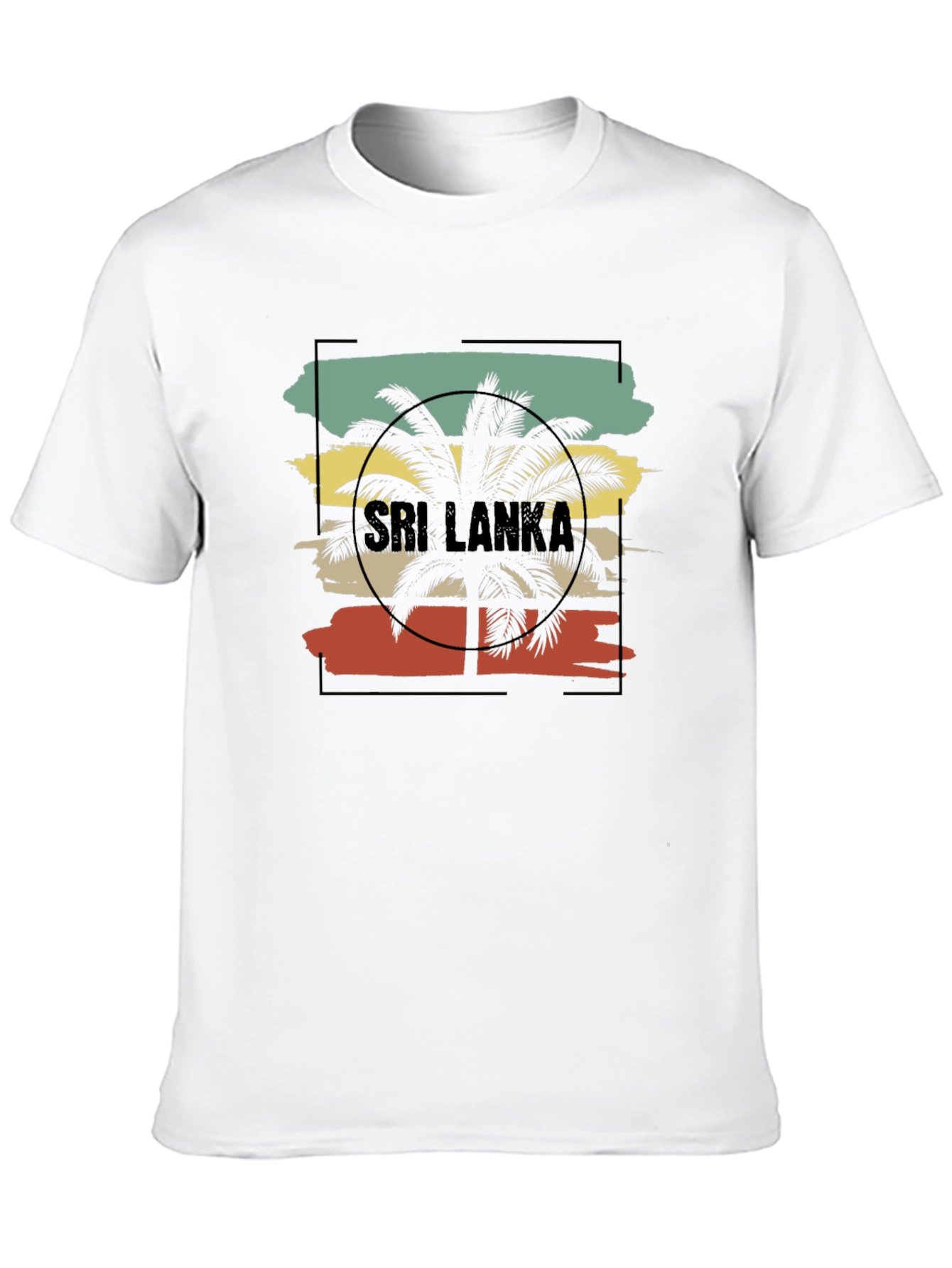 Sri Lanka Palm Tree Graphic Tee - Black