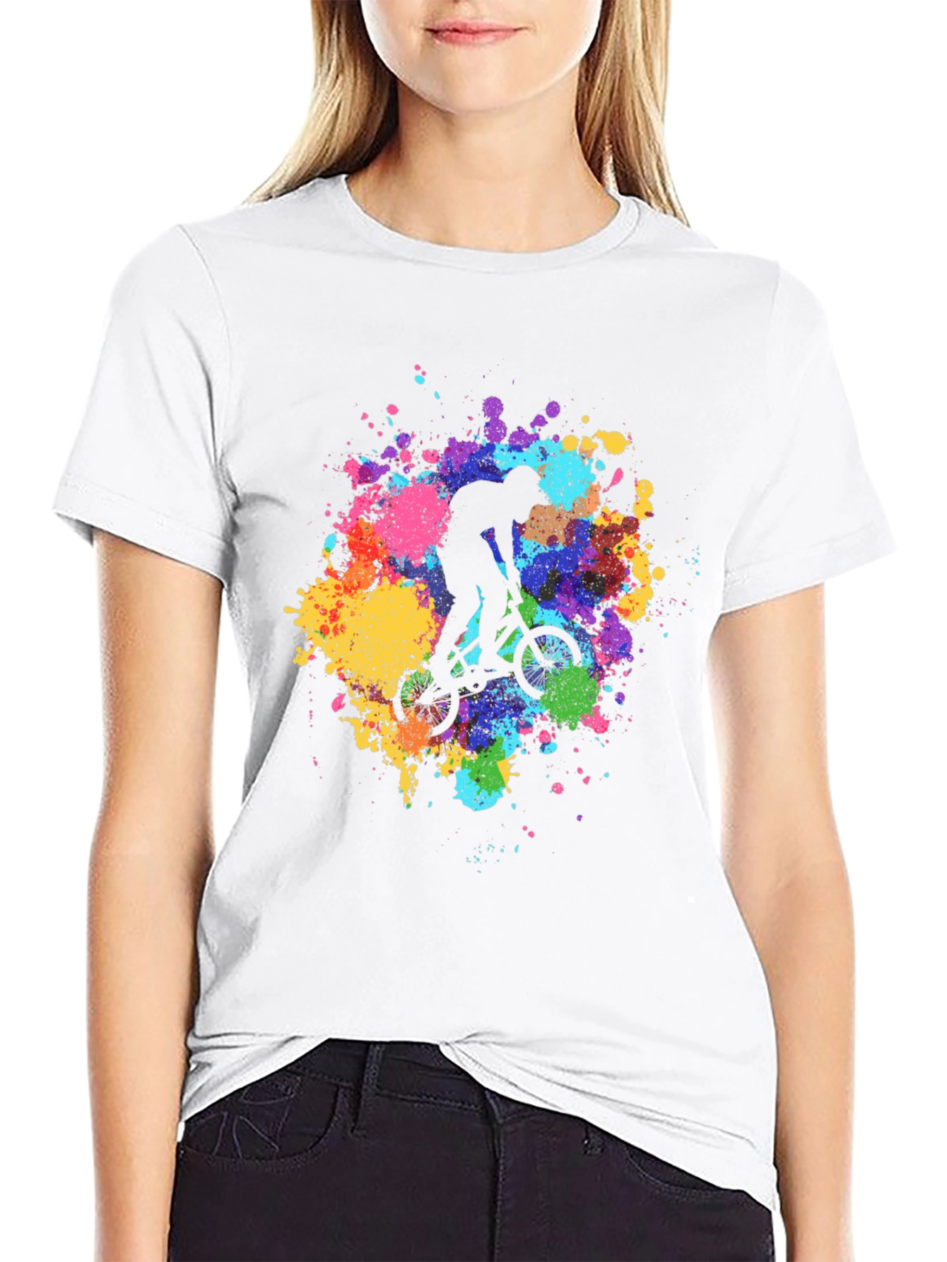 BMX Rider Splatter Graphic Tee
