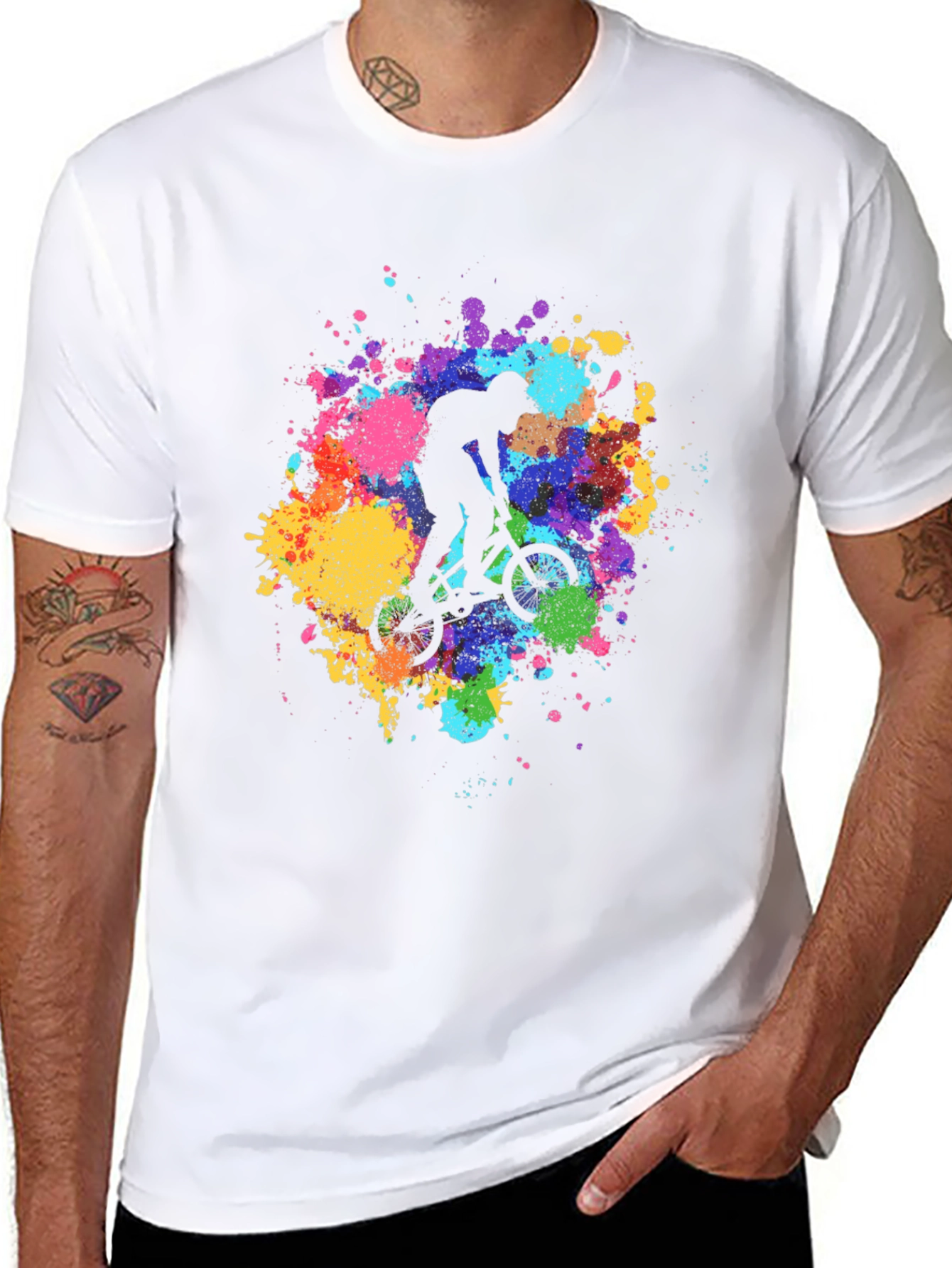 BMX Rider Splatter Graphic Tee