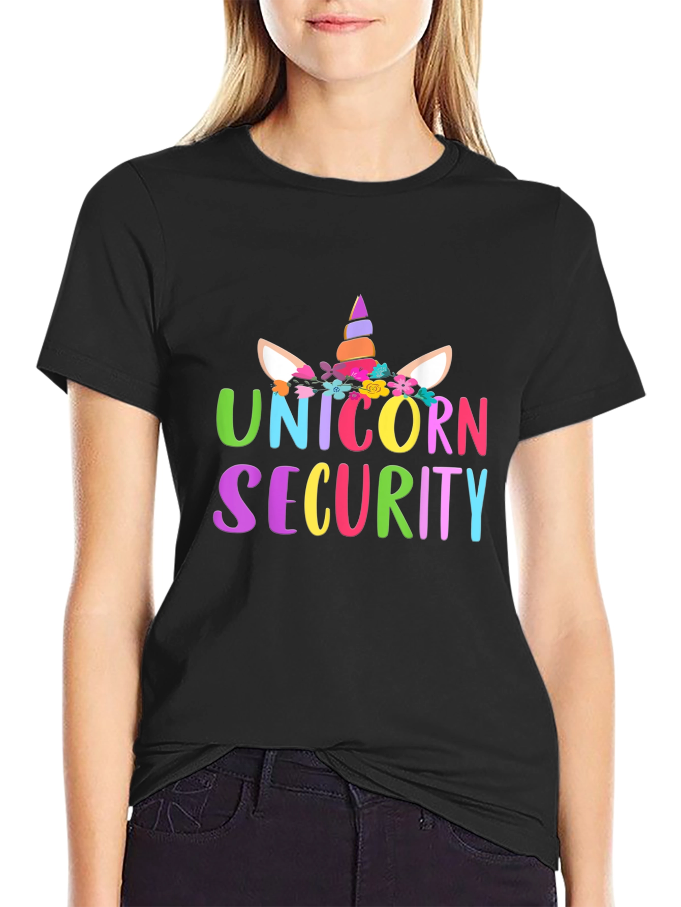 Unicorn Security Black T-Shirt