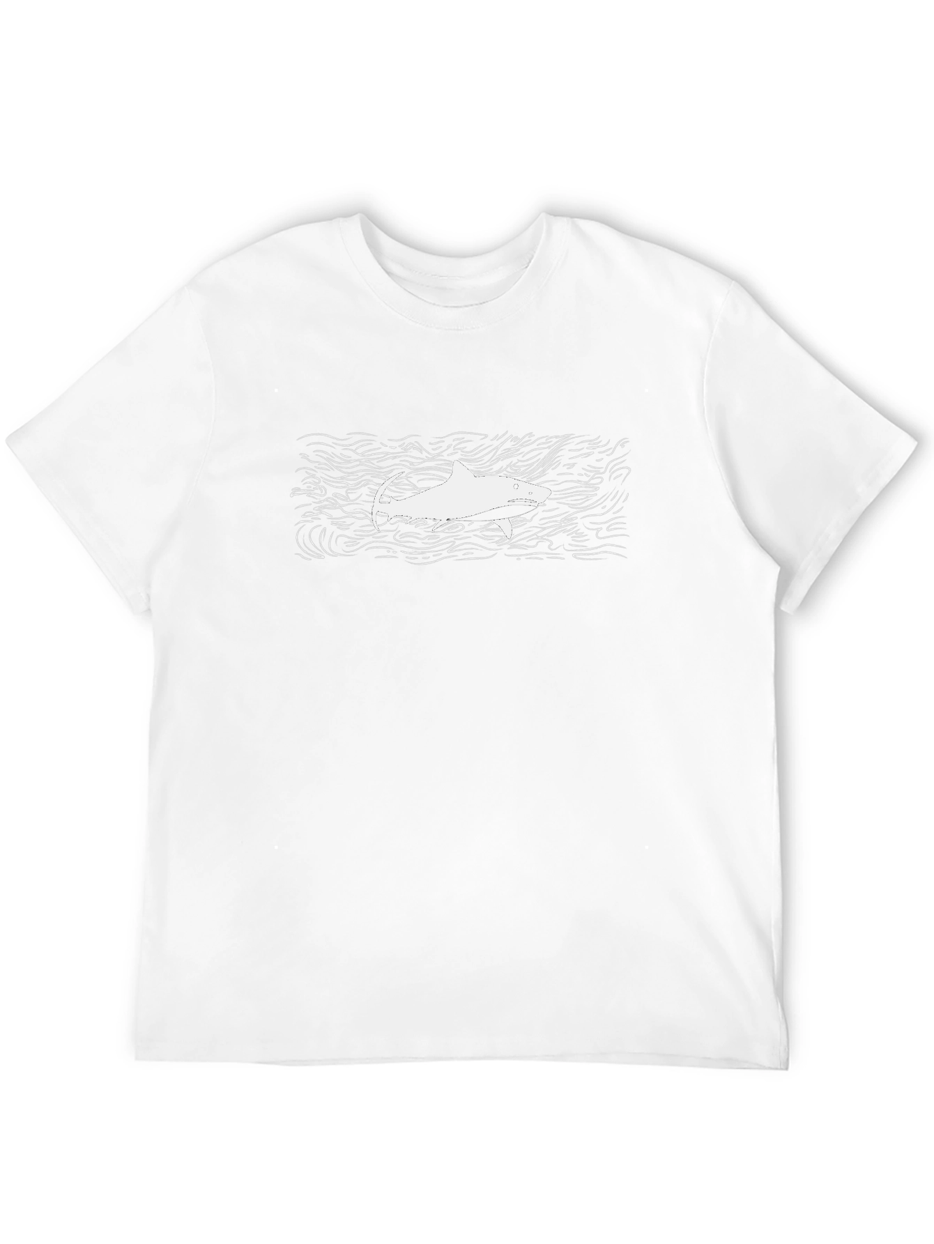 Shark Graphic Tee - Mens Black Cotton T-Shirt