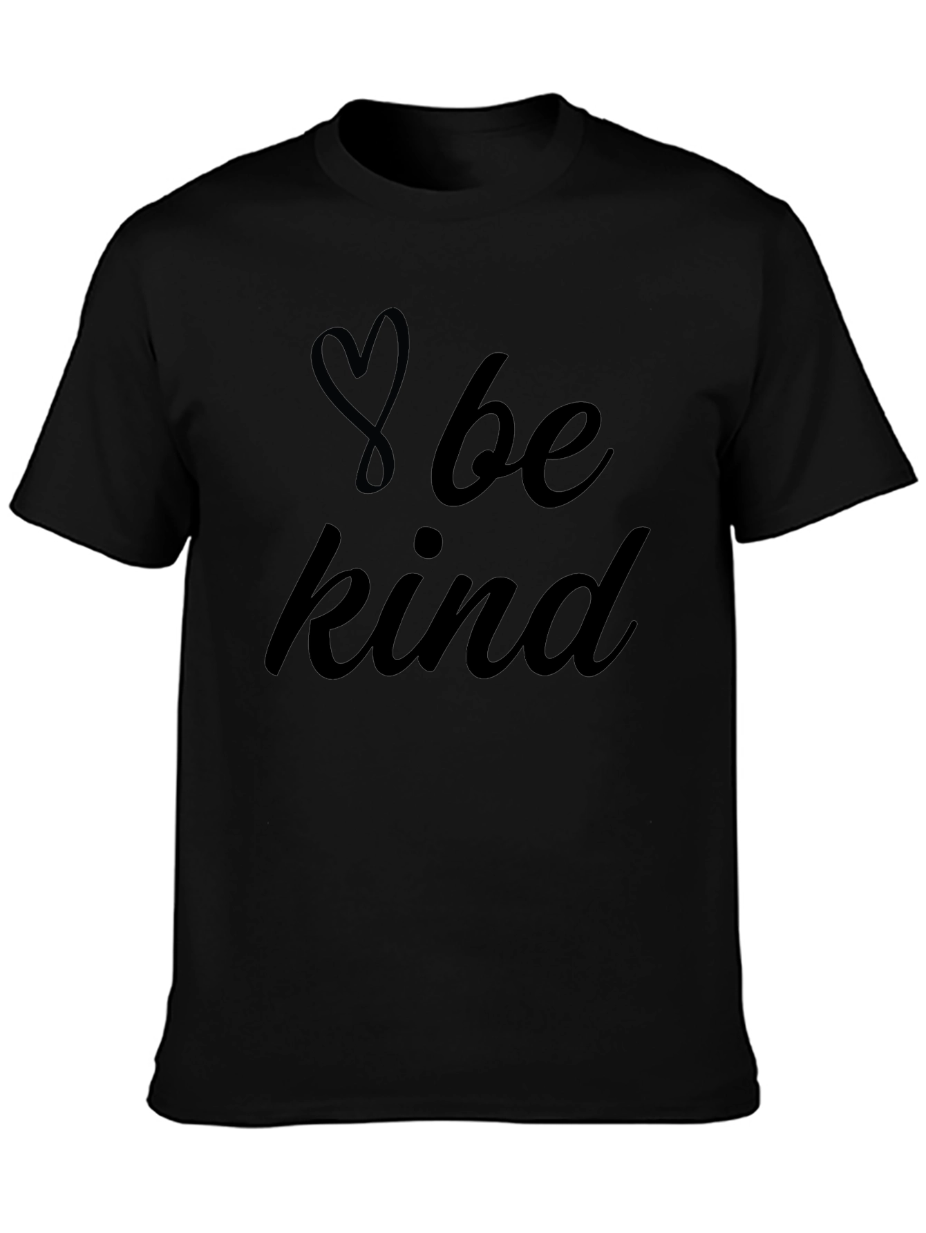 Be Kind Heart Graphic Tee - Black