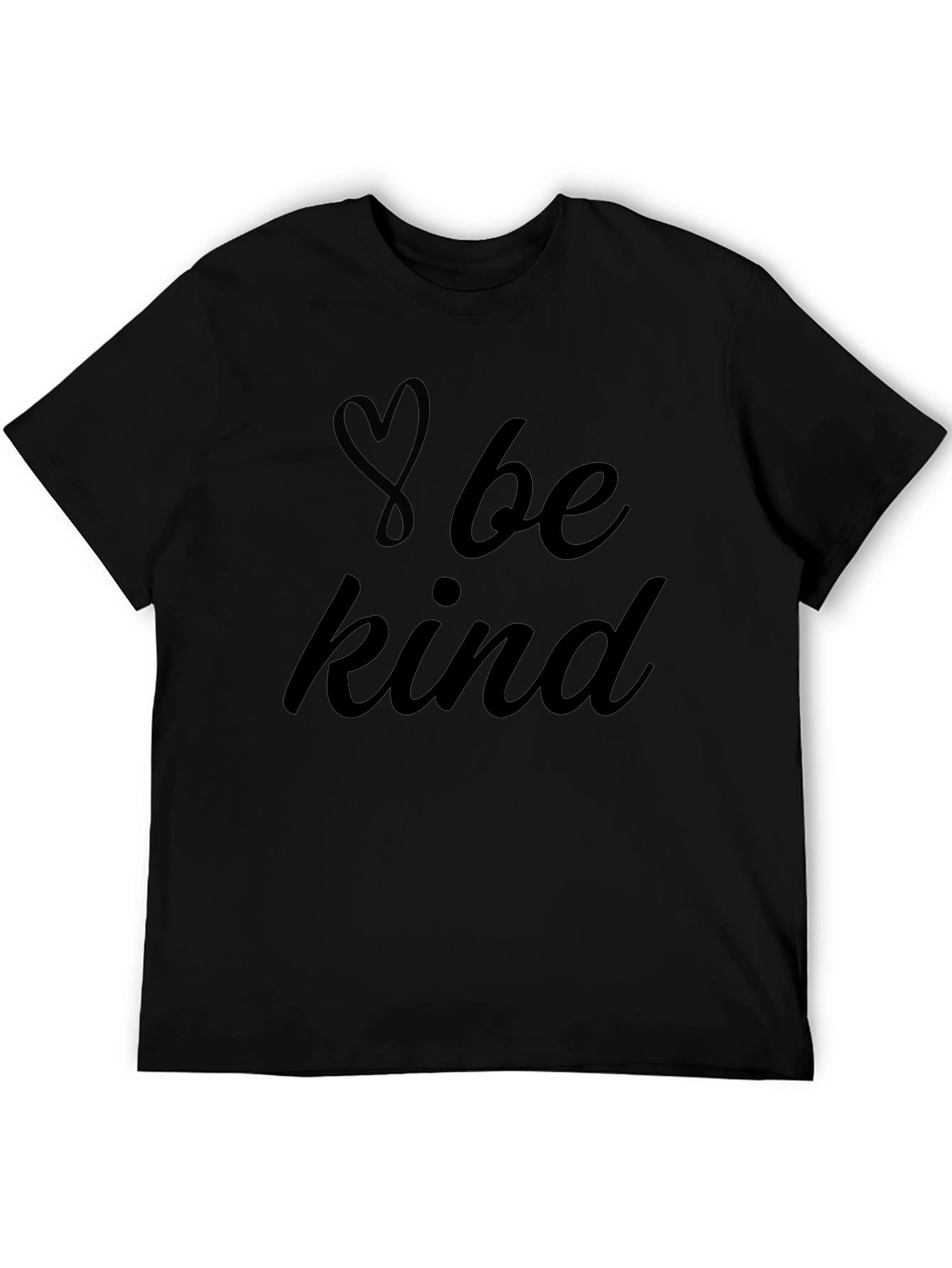 Be Kind Heart Graphic Tee - Black