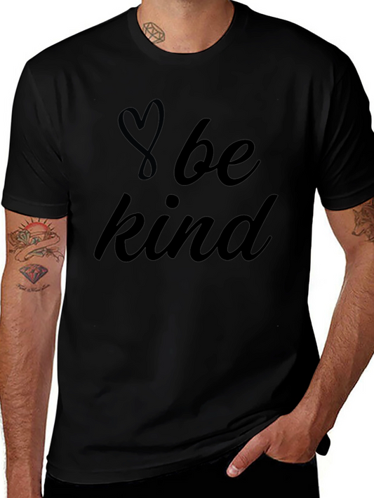 Be Kind Heart Graphic Tee - Black