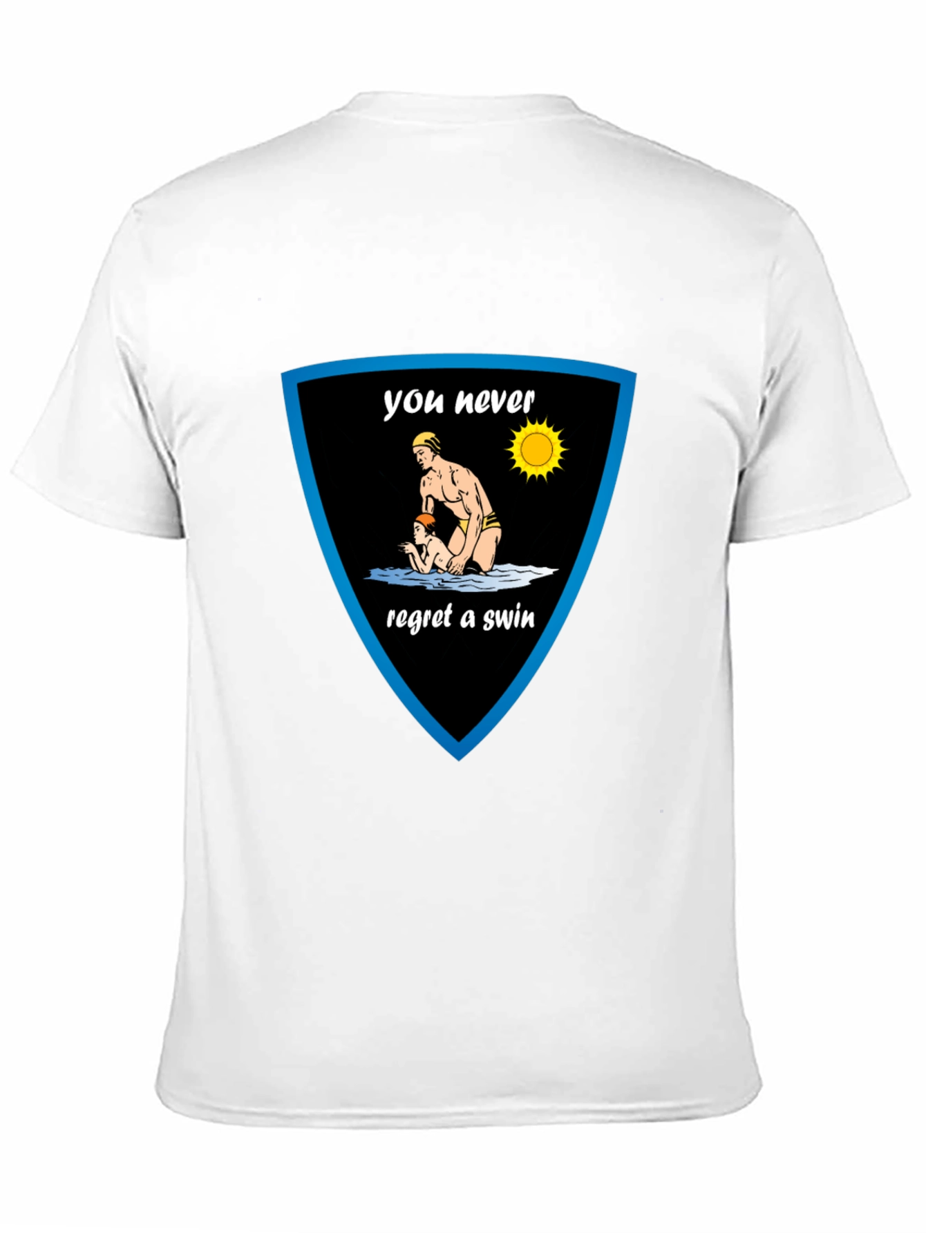 You Never Regret A Swim Black Graphic Tee