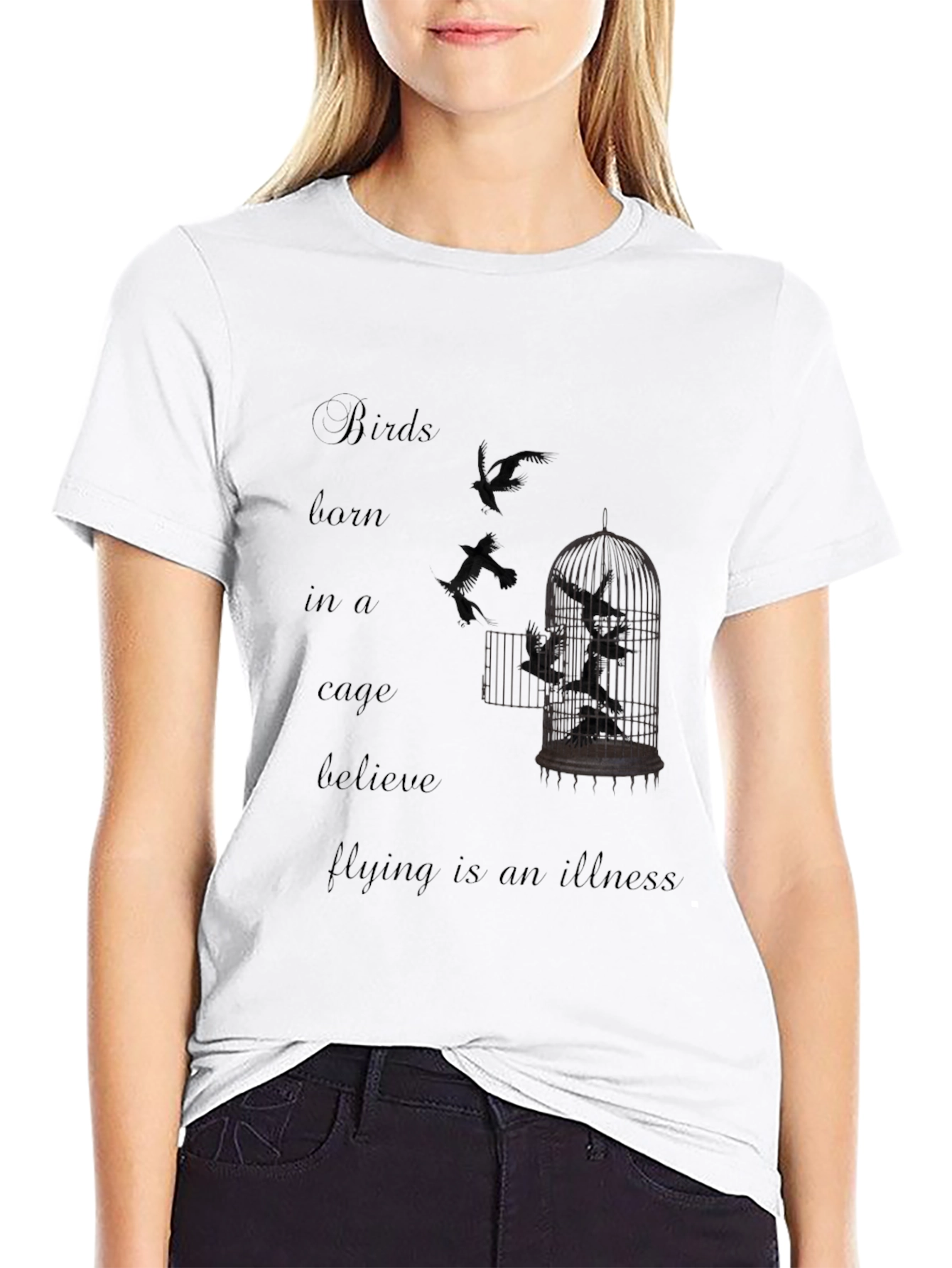 Birds Born in a Cage Graphic T-Shirt