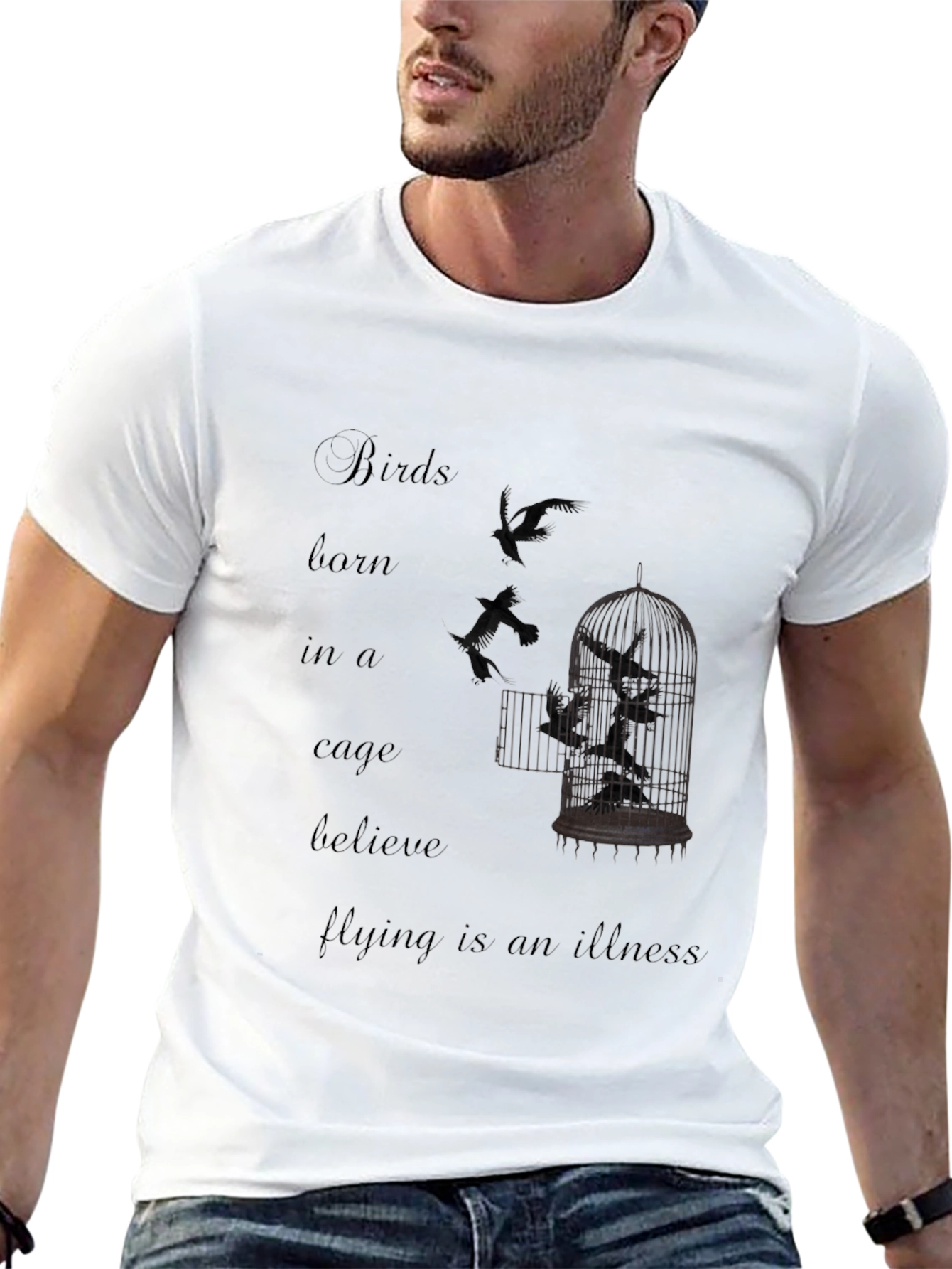 Birds Born in a Cage Graphic T-Shirt