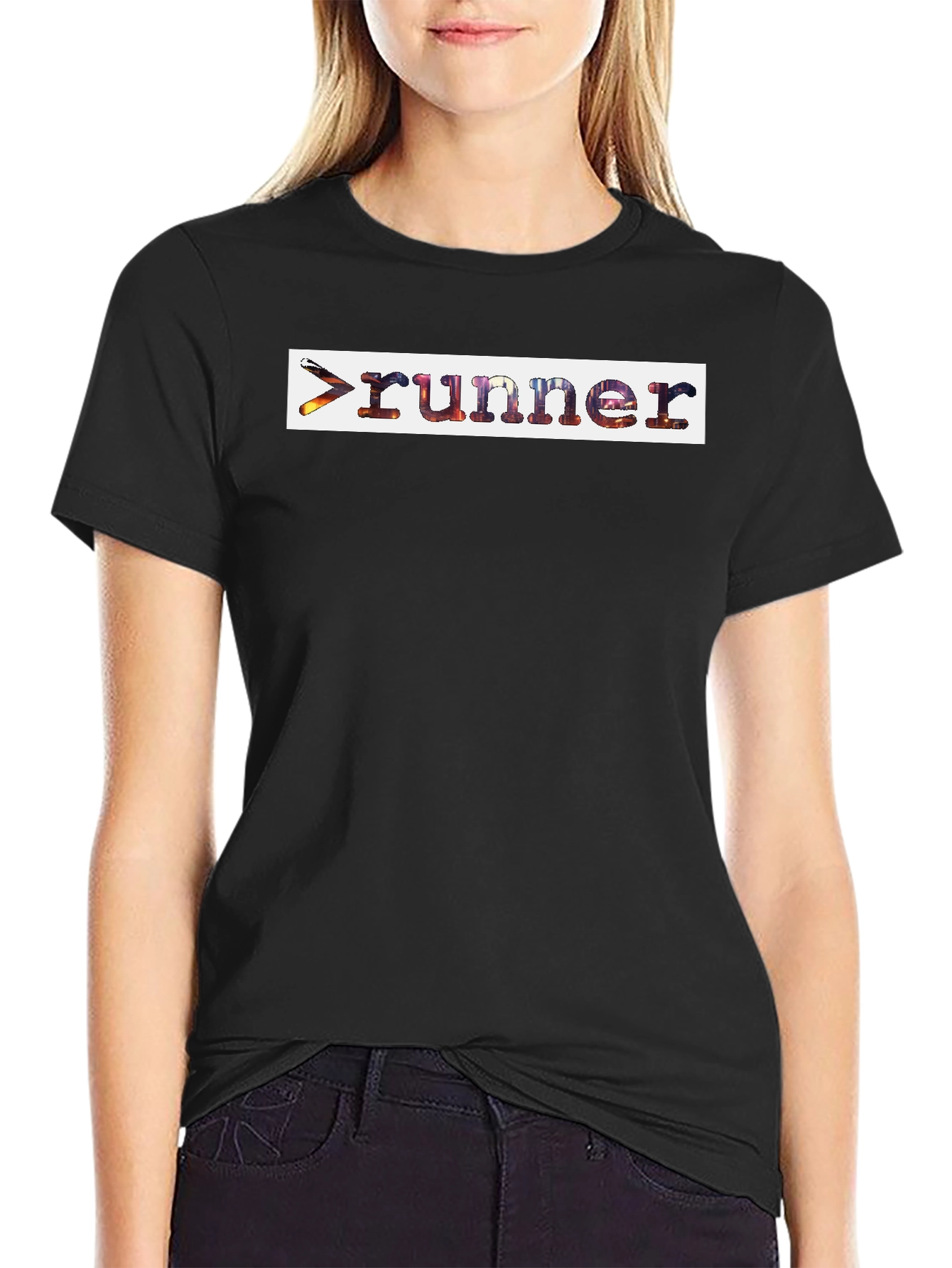 Runner Graphic T-Shirt - Black