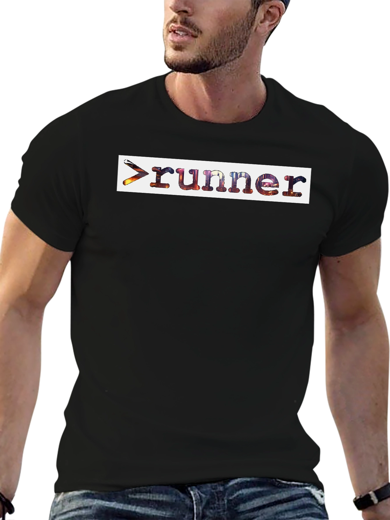 Runner Graphic T-Shirt - Black