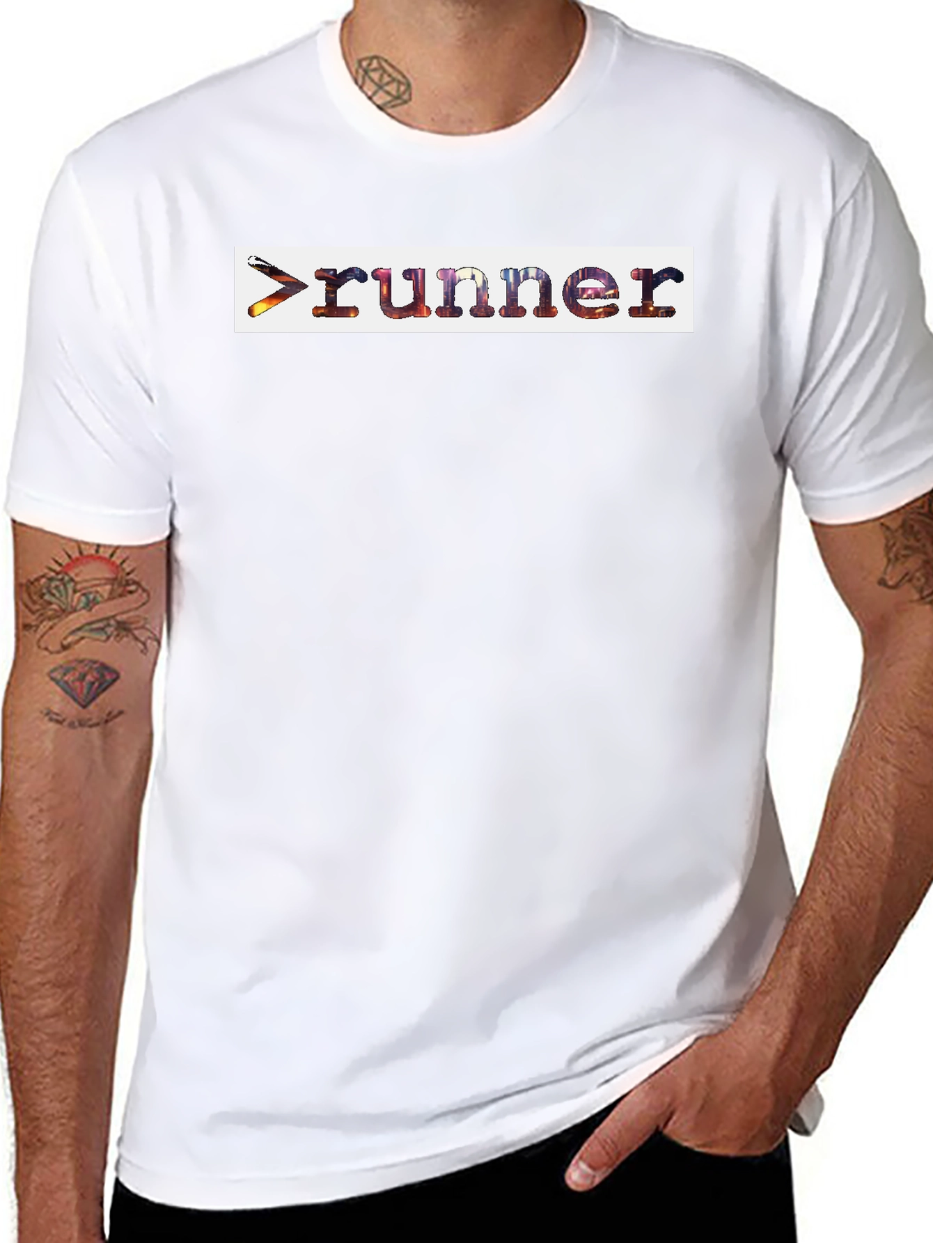 Runner Graphic T-Shirt - Black