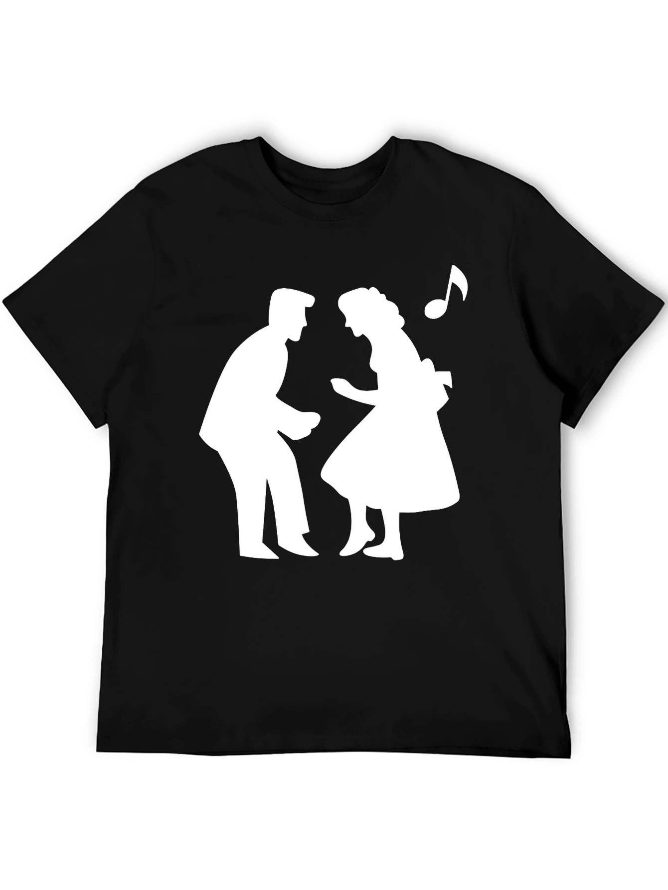 Retro Dance T-Shirt - Black Cotton Tee