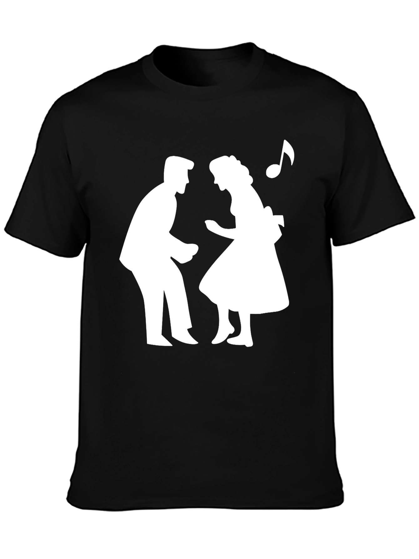 Retro Dance T-Shirt - Black Cotton Tee
