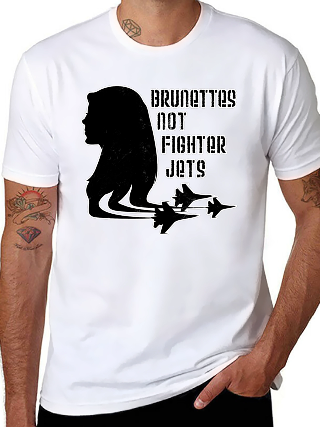 Brunettes Not Fighter Jets Graphic Tee - Unisex