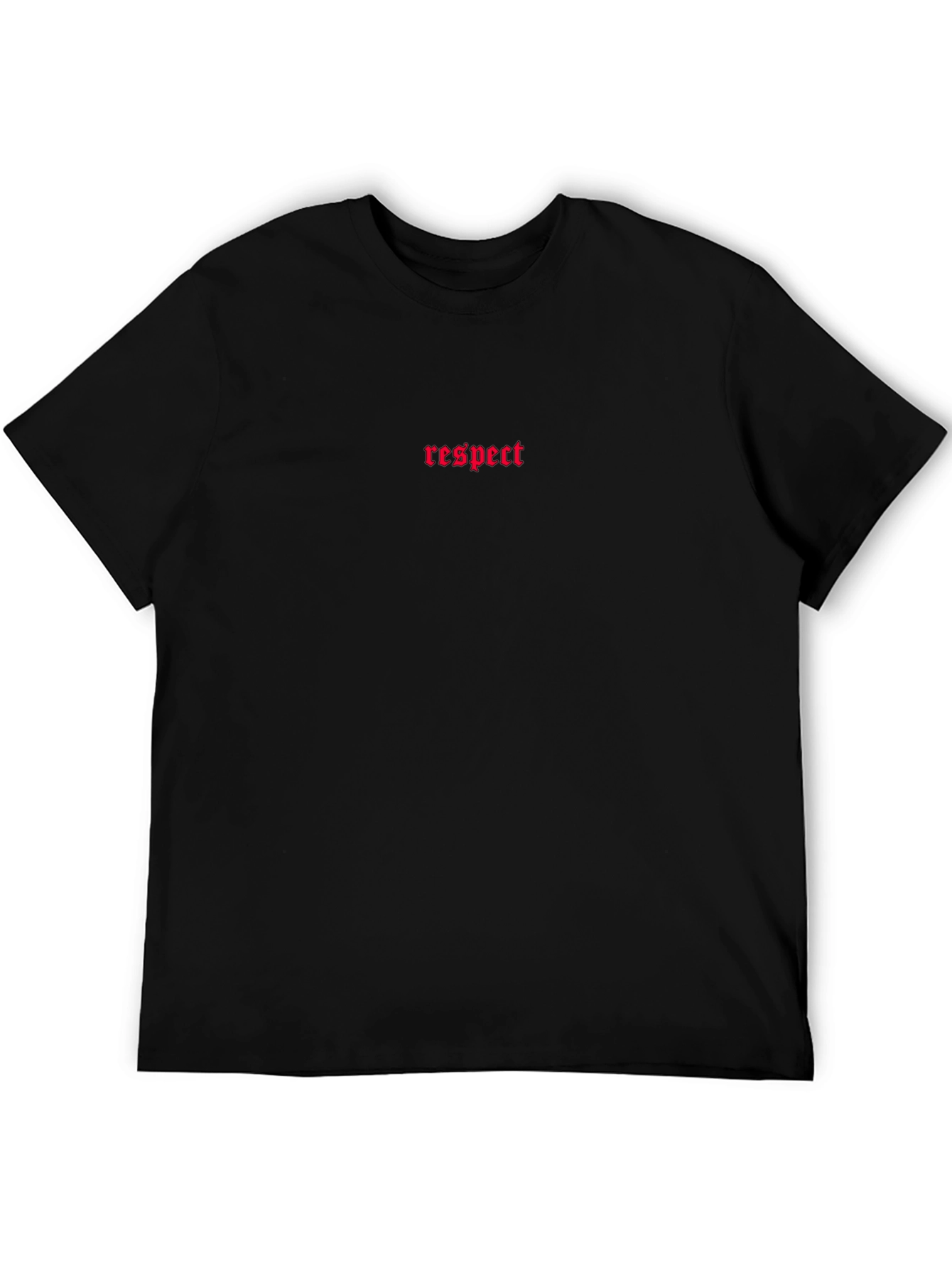 Respect Graphic Tee - Black Cotton Casual Wear