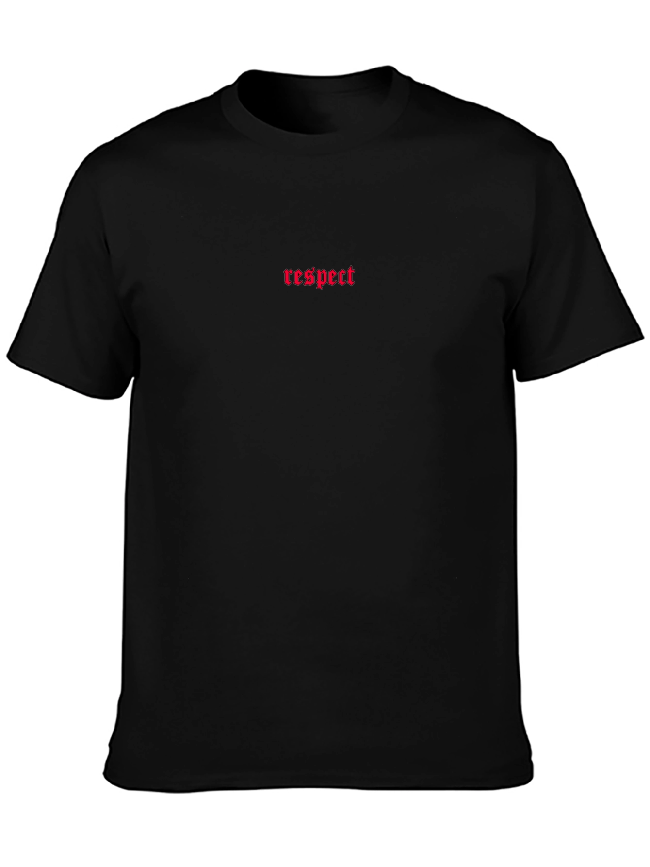 Respect Graphic Tee - Black Cotton Casual Wear