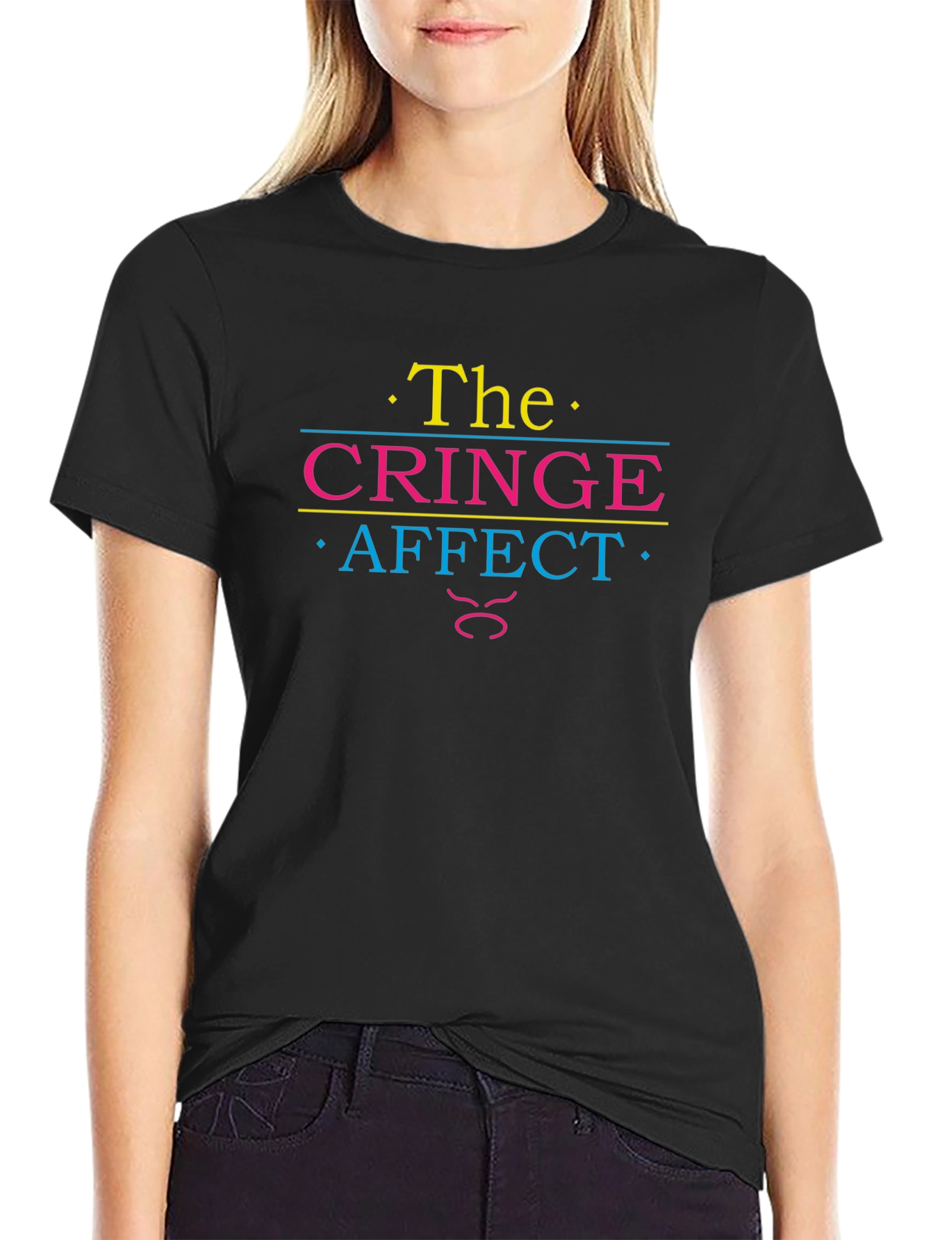 The Cringe Affect T-Shirt - Black Cotton Tee