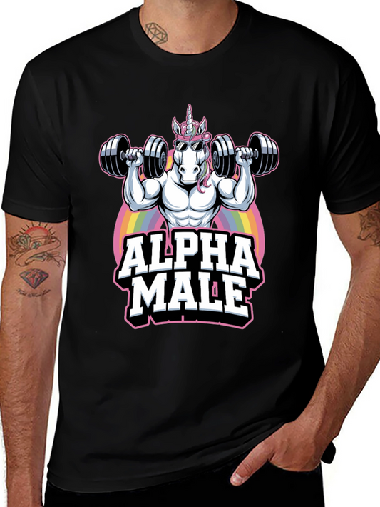 Alpha Male Unicorn T-Shirt - Gym Humor