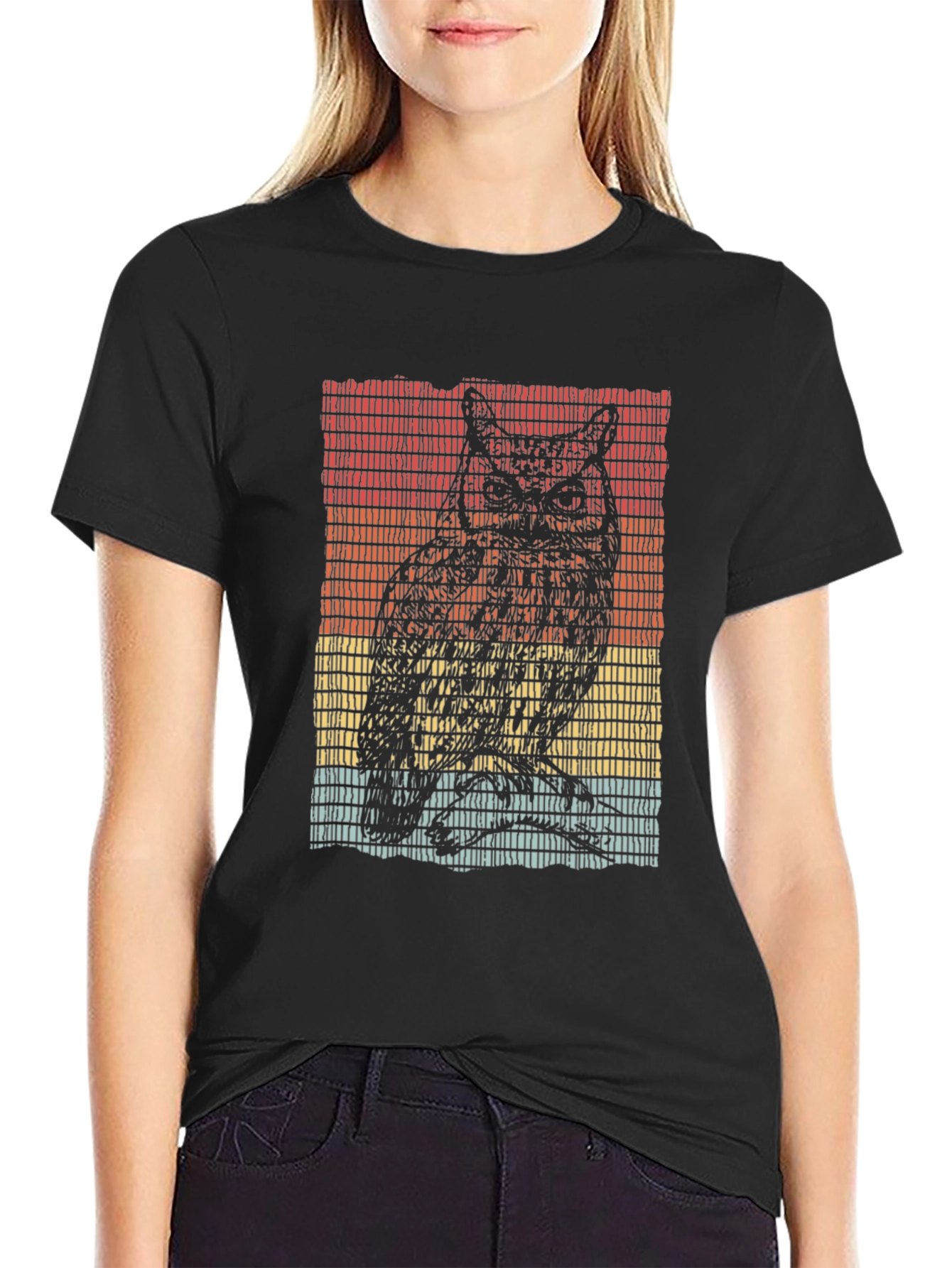 Retro Owl Graphic T-Shirt - Unique Design