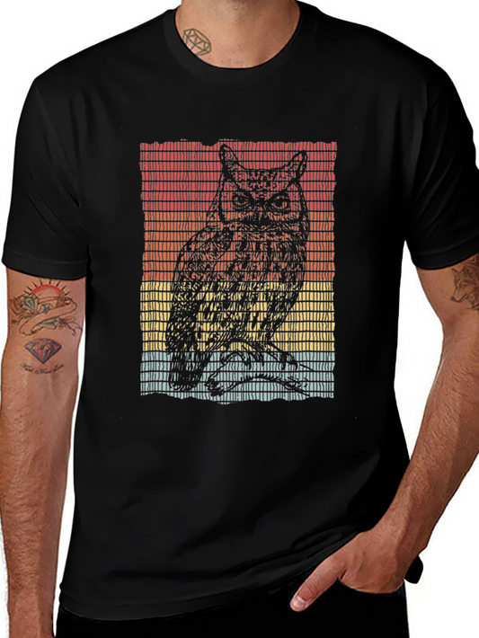 Retro Owl Graphic T-Shirt - Unique Design