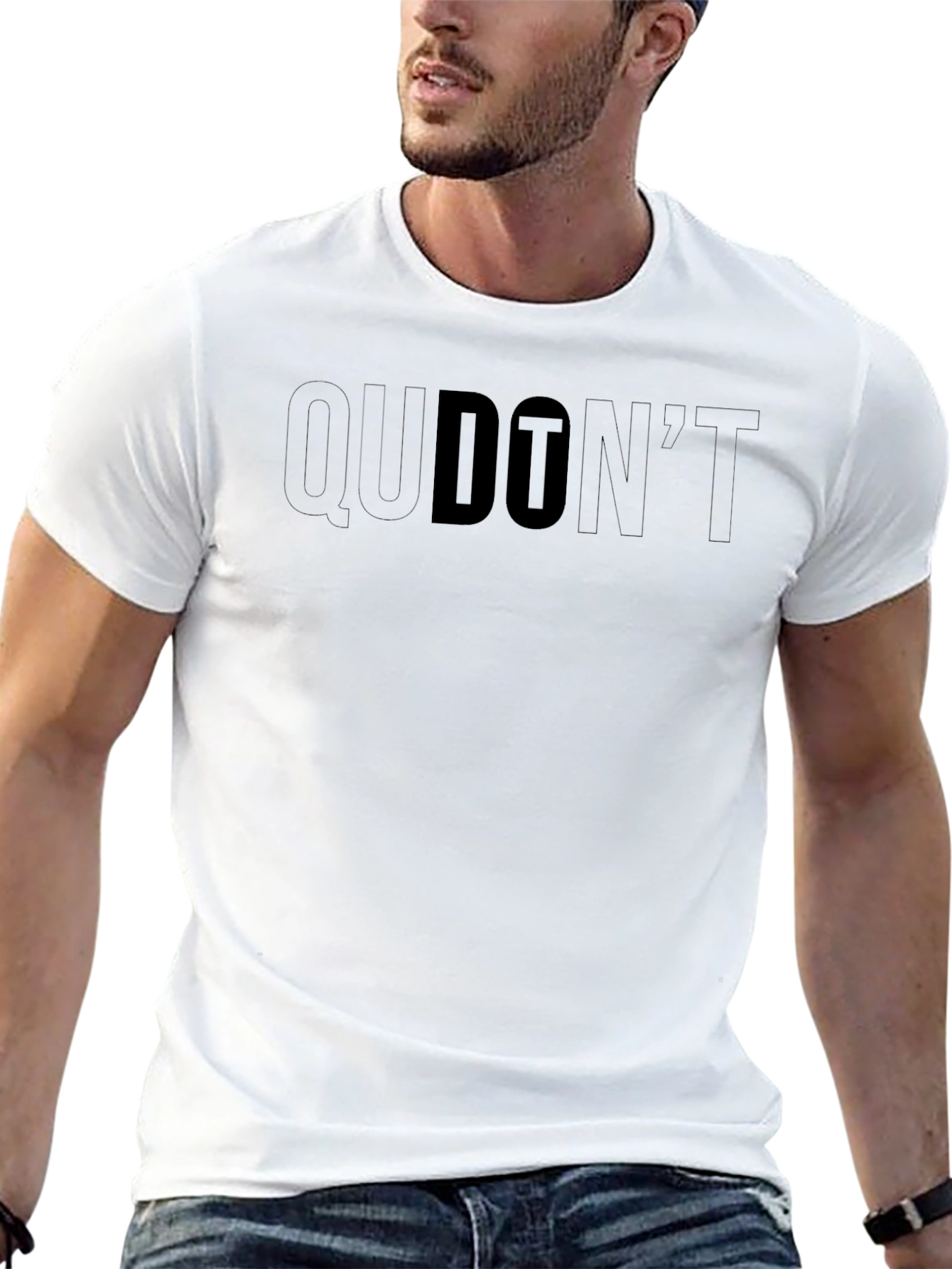 QU DONT Graphic Print T-Shirt