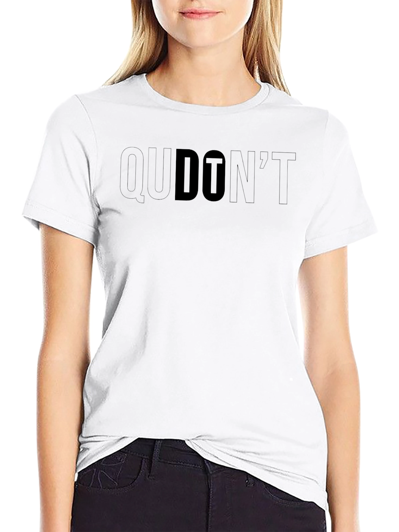 QU DONT Graphic Print T-Shirt