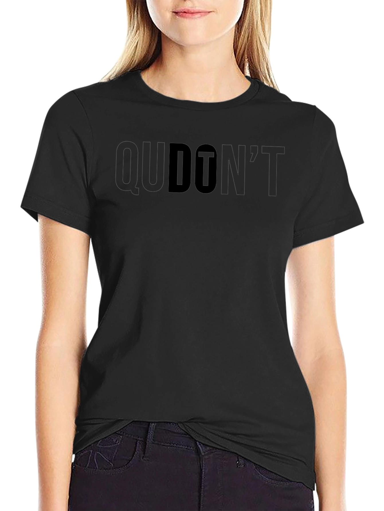 QU DONT Graphic Print T-Shirt