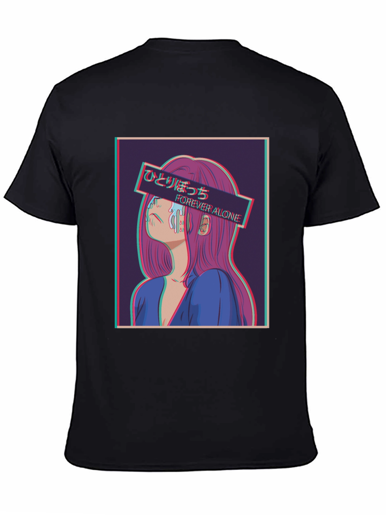 Anime Forever Alone T-Shirt Vaporwave Graphic Tee