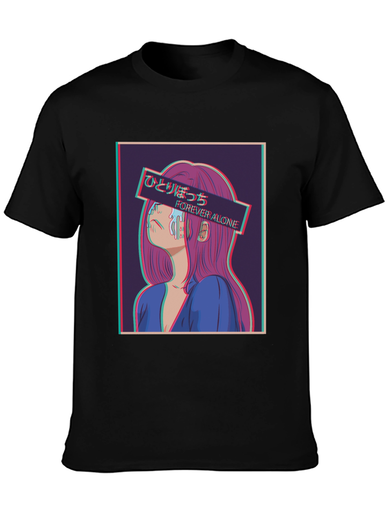 Anime Forever Alone T-Shirt Vaporwave Graphic Tee