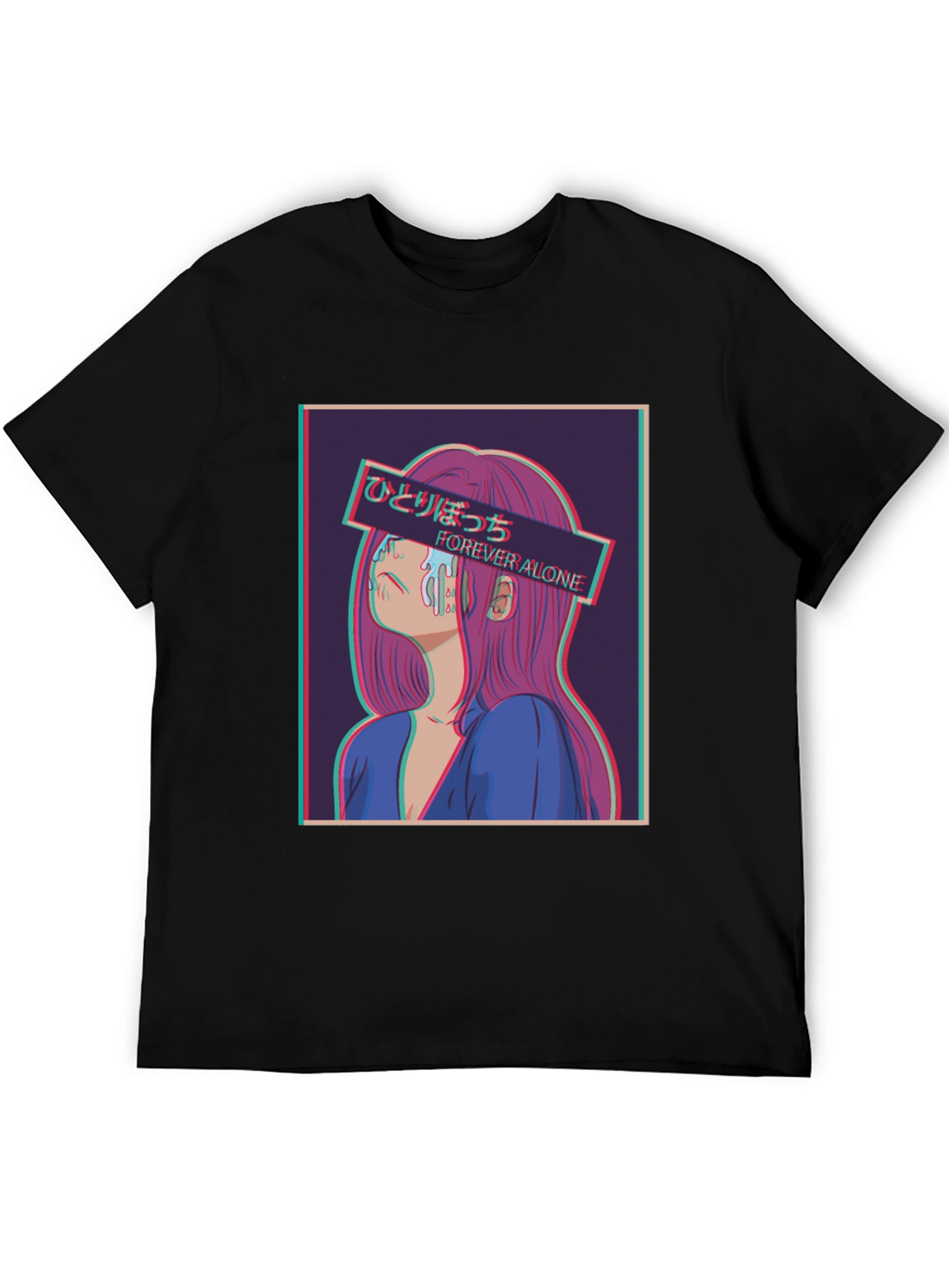 Anime Forever Alone T-Shirt Vaporwave Graphic Tee