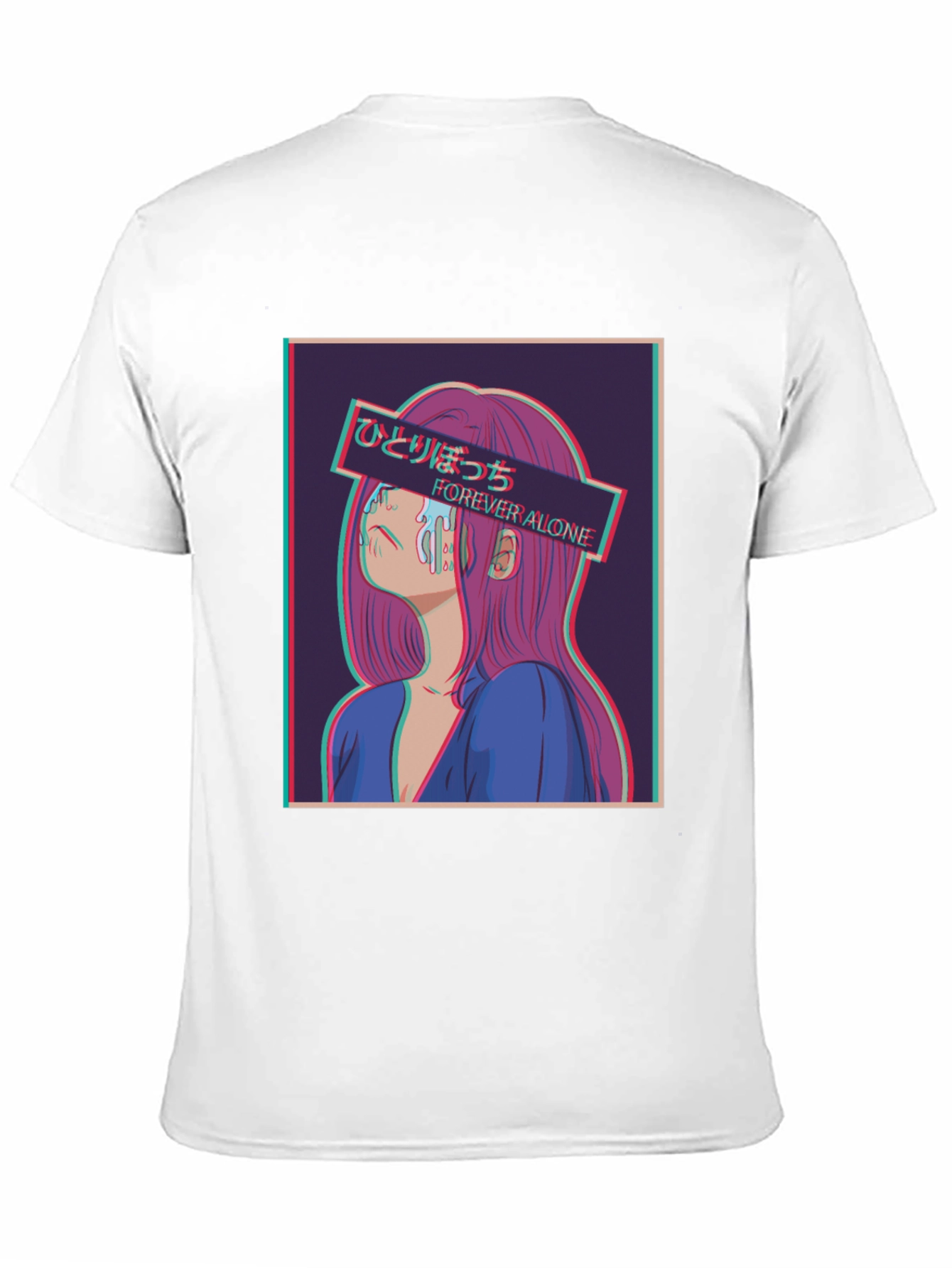 Anime Forever Alone T-Shirt Vaporwave Graphic Tee