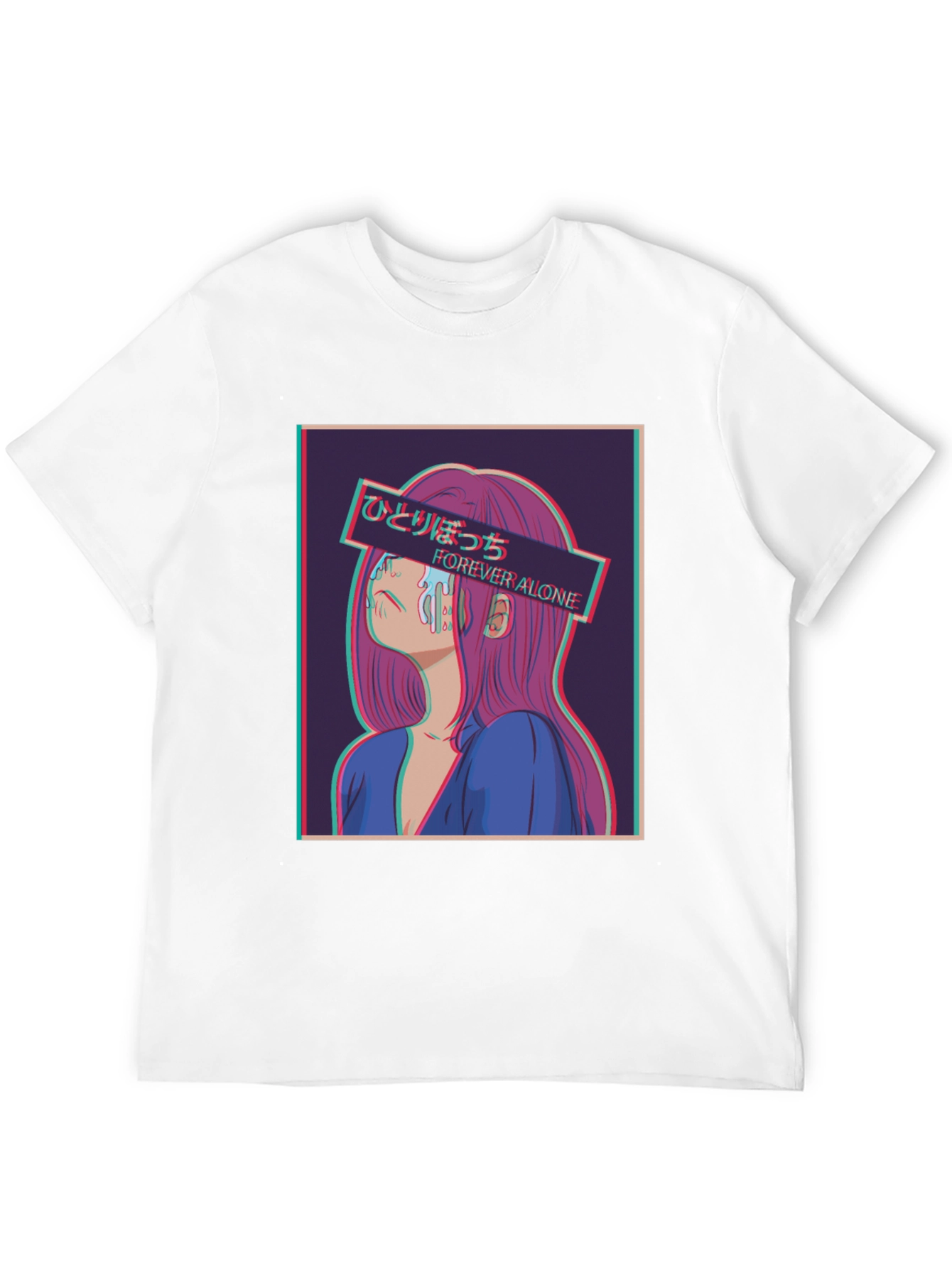 Anime Forever Alone T-Shirt Vaporwave Graphic Tee