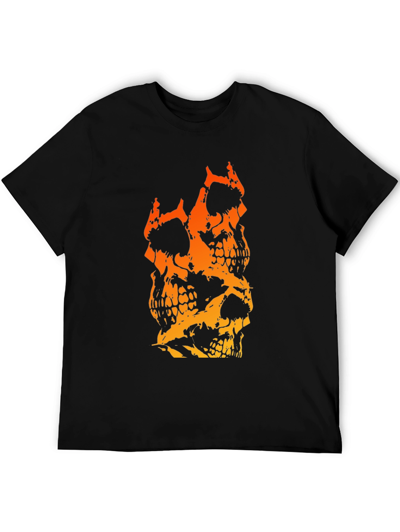 Skull Stack Graphic Tee - Mens Black T-Shirt
