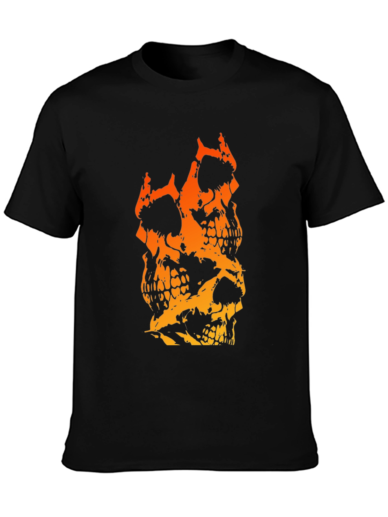 Skull Stack Graphic Tee - Mens Black T-Shirt
