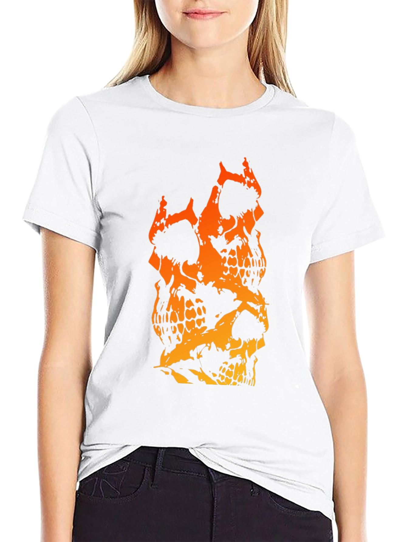 Skull Stack Graphic Tee - Mens Black T-Shirt