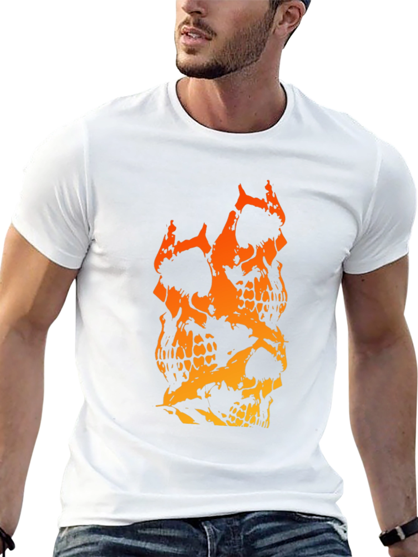 Skull Stack Graphic Tee - Mens Black T-Shirt