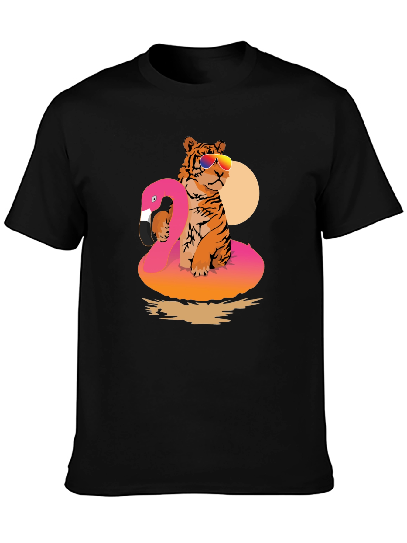 Tiger Flamingo Float T-Shirt - Summer Vibes