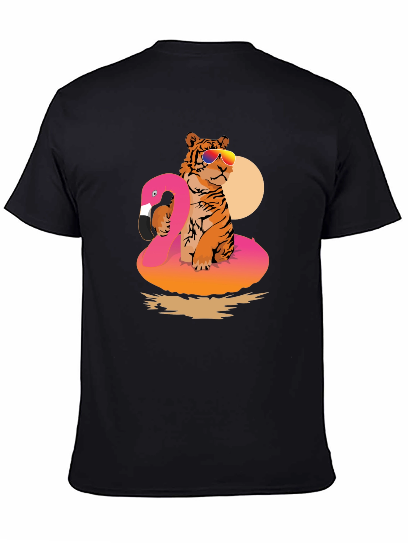 Tiger Flamingo Float T-Shirt - Summer Vibes