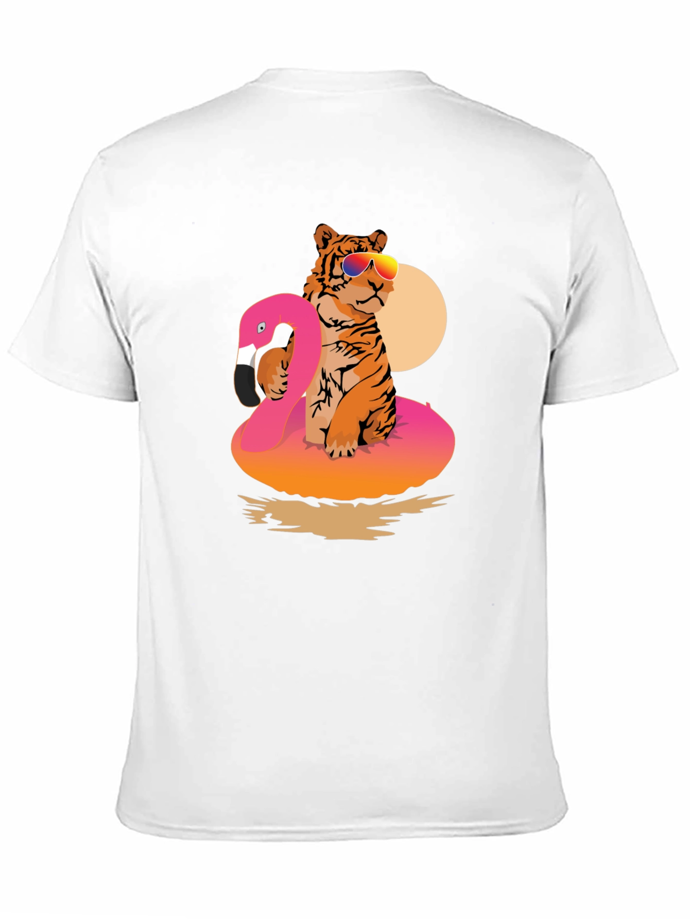 Tiger Flamingo Float T-Shirt - Summer Vibes