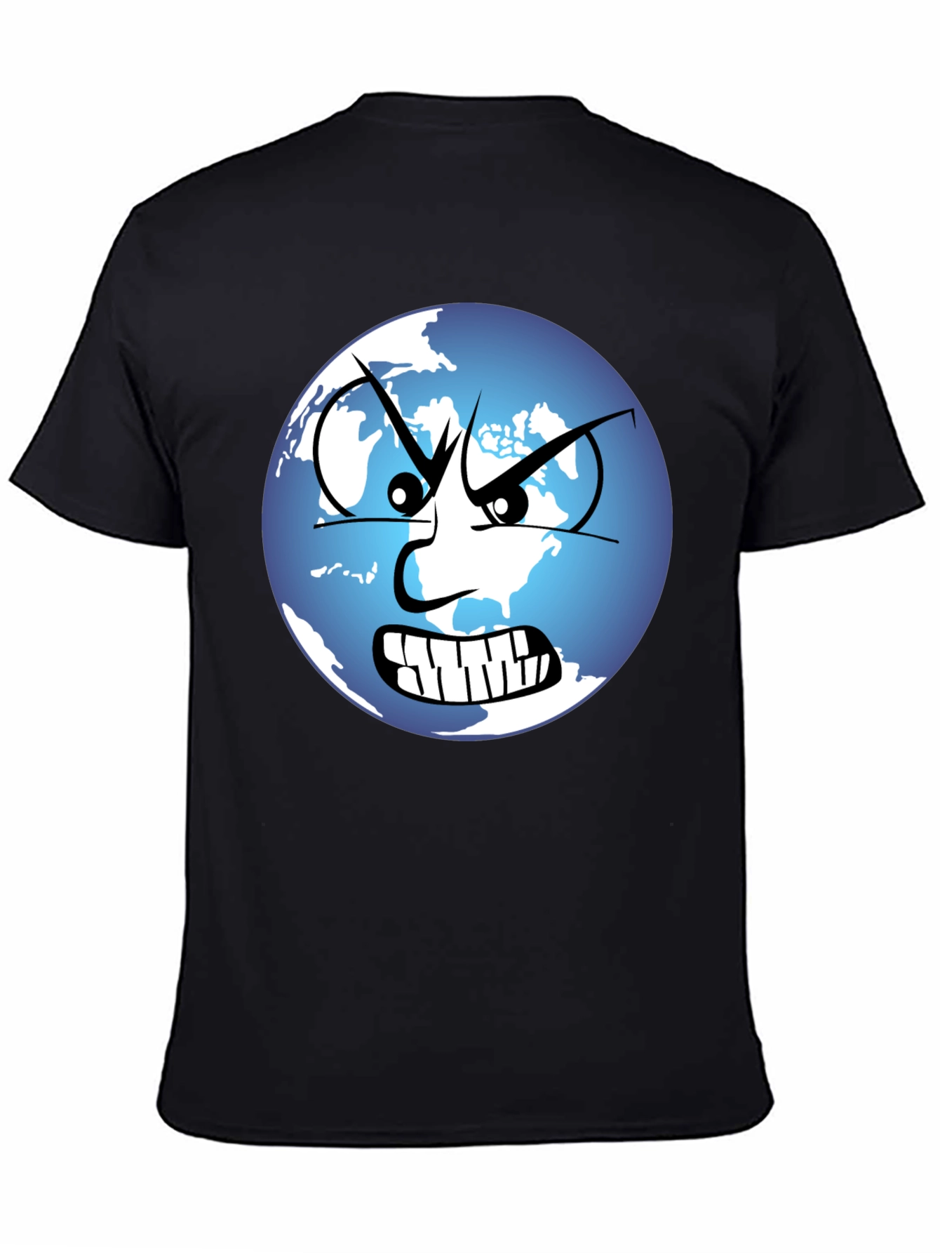 Angry Earth Graphic Tee - Black