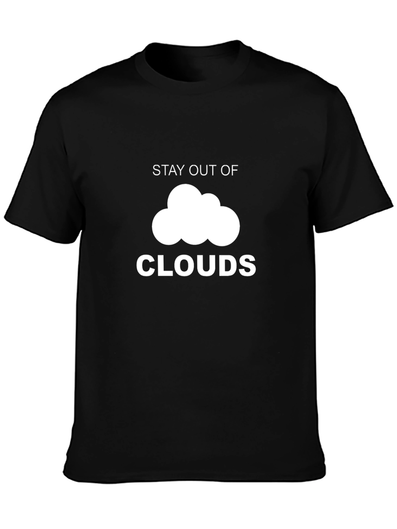 Stay Out of Clouds Graphic Tee - Black