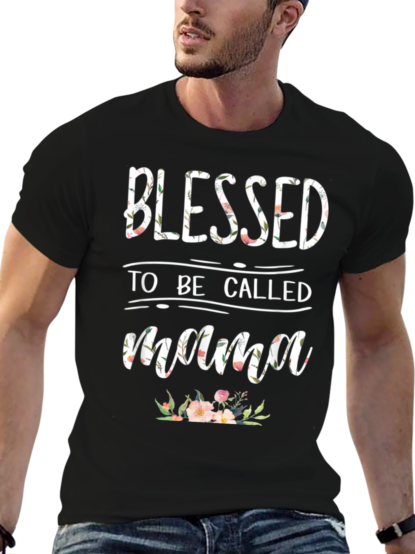 Blessed to Be Called Mama Floral T-Shirt