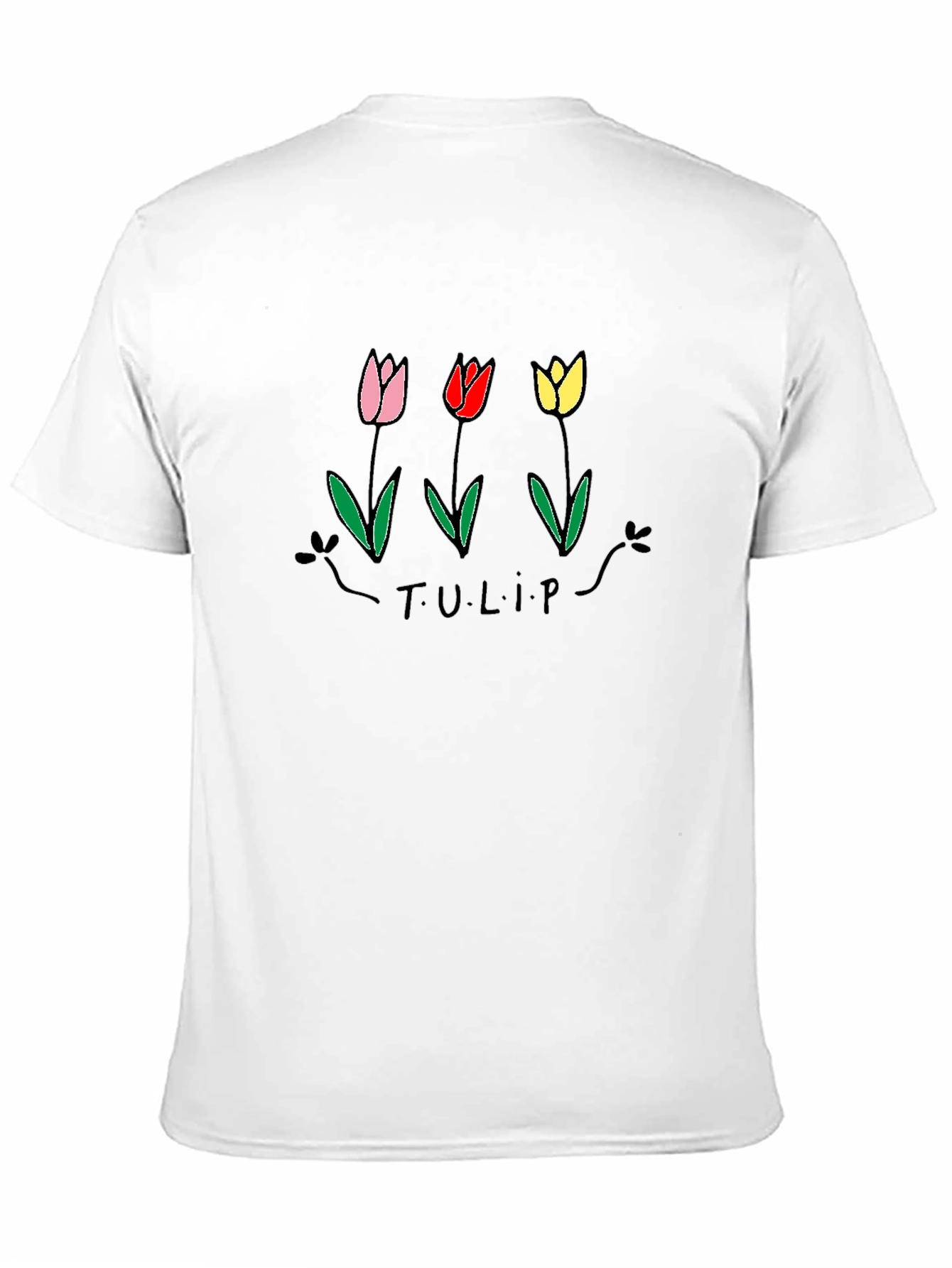 Tulip Graphic Black T-Shirt