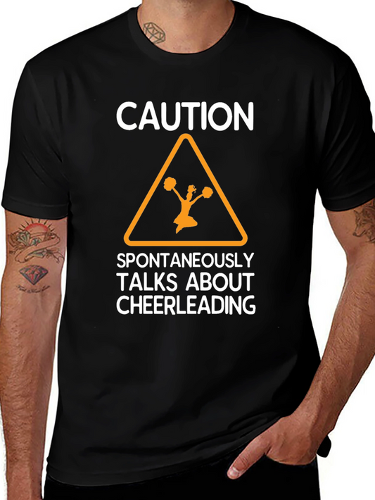 Caution Cheerleading Graphic Tee