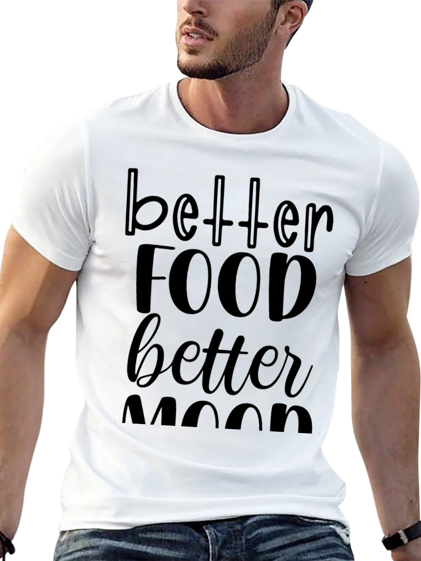 Better Food Better Mood Black T-Shirt