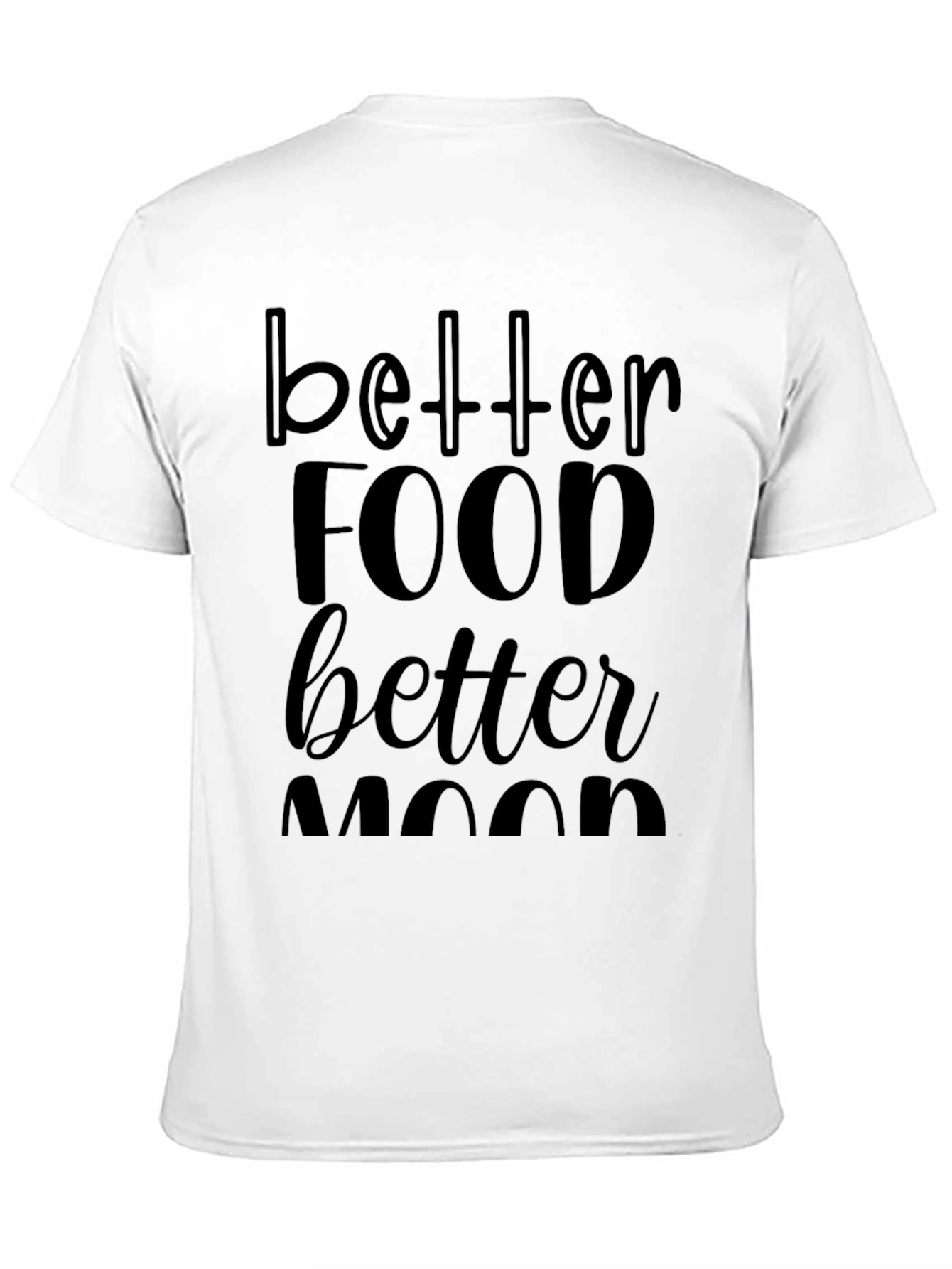Better Food Better Mood Black T-Shirt