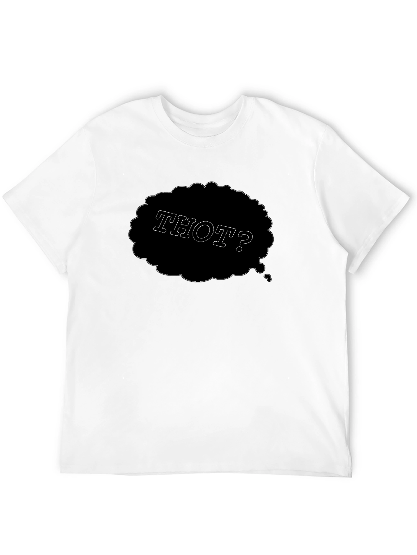 THOT? Mens Black Graphic T-Shirt