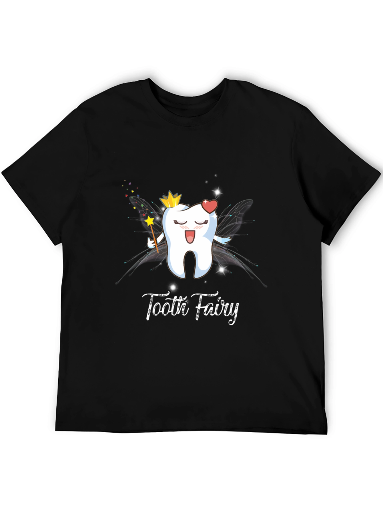 Tooth Fairy Graphic Tee - Black Cotton T-Shirt