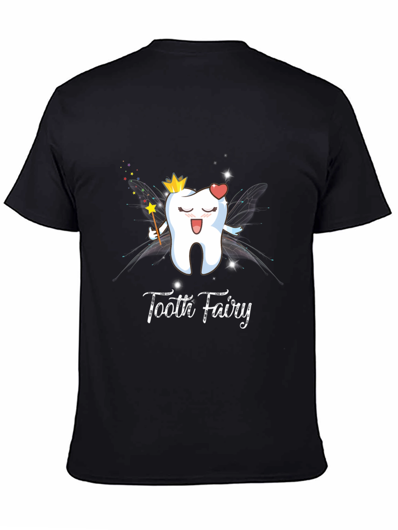 Tooth Fairy Graphic Tee - Black Cotton T-Shirt